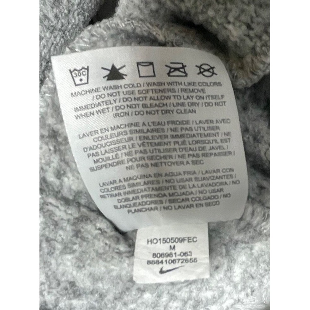 Nike Gray Therma-Fit Knit Hoodie Pullover Black Swoosh Logo Hooded‎ Size Medium - Picture 12 of 13